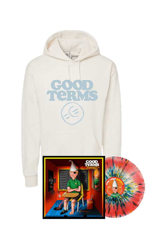 Good Terms Burnout Vinyl + White Hoodie Bundle